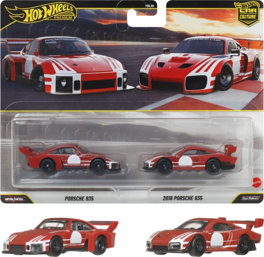 Hot Wheels Premium dúo PORSCHE 935 + 2018 PORSCHE 935