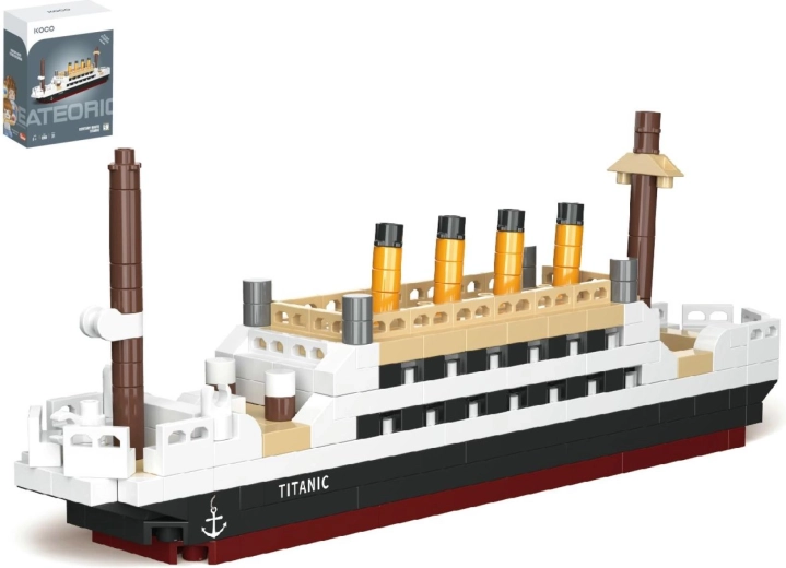Set de construcción KOCO mini barco Titanic, 271 piezas