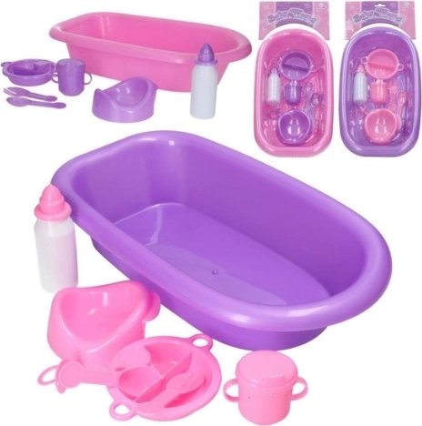 Bañera con accesorios para muñeca Baby World Mini Bath