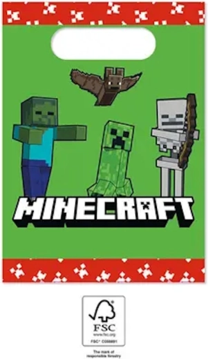 Bolsitas para fiesta de Minecraft (4 uds)
