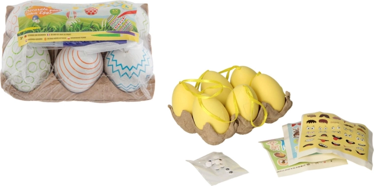 Huevos de plástico de Pascua – set de 6 uds.