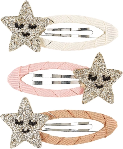 Souza! horquillas para el cabello Dagmar con estrella, doradas - 3 unidades