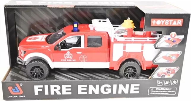 Pick-up de bomberos con sonido en caja