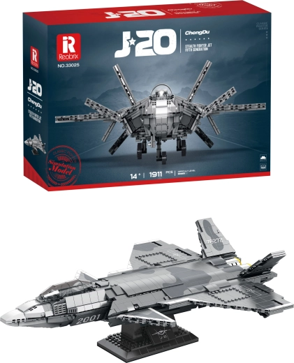 Kit de construcción del caza J-20 fighter (1911 piezas)