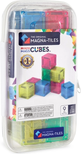 MAGNA-TILES juego de construcción magnético microMAGS set de viaje de cubos - 9 uds.