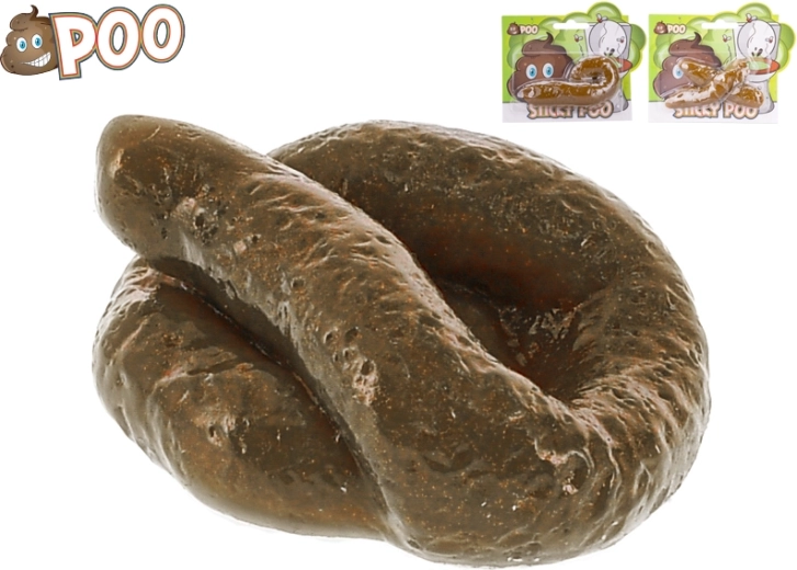 Caca falsa pegajosa 7–10 cm – juguete de broma realista