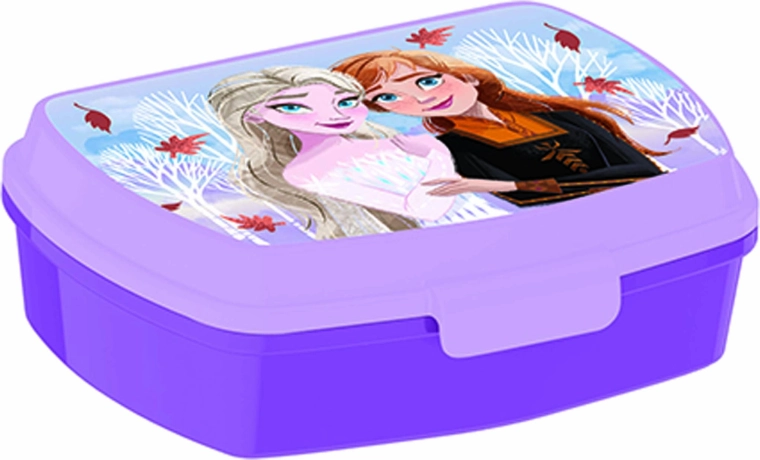 Caja para meriendas FROZEN de plástico 17,5 × 14,5 × 6,5 cm