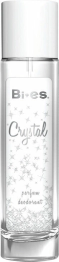 Desodorante perfumado para mujer en frasco de vidrio BI-ES Crystal 70 ml