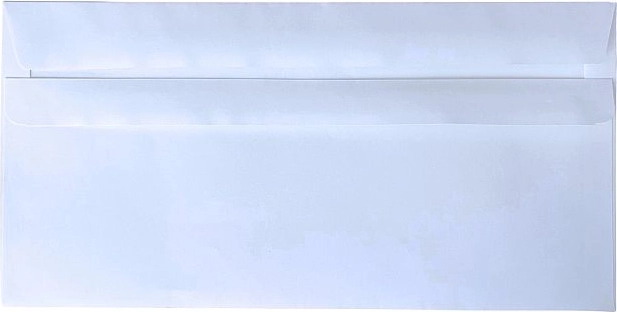 Sobre DL autoadhesivo sin ventana, sobres de papel blancos 110 × 220 mm (50 uds.)