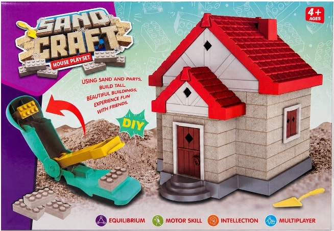 Set de arena moldeable para construir una casita - 1 pieza