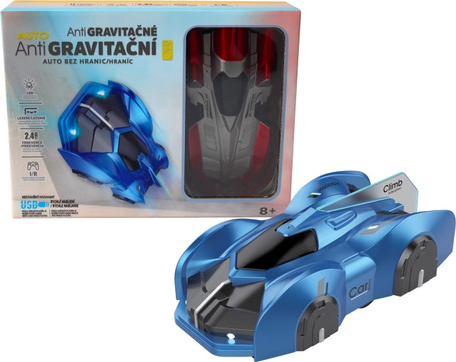 Coche antigravedad R/C para paredes y techo con luces LED