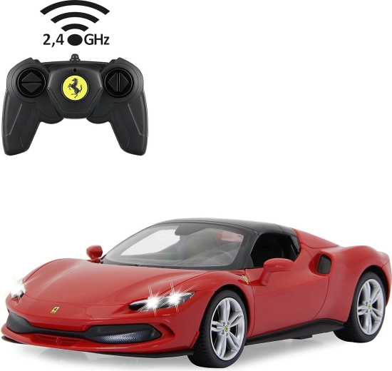 Coche RC Ferrari 296 GTS a escala 1:16, rojo