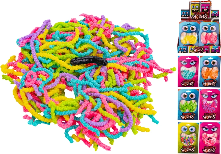 Gusanos espeluznantes – juguetes multicolores para niños