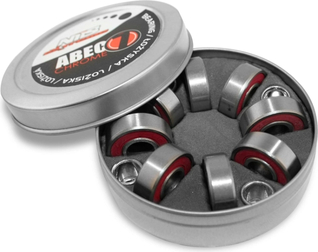 Rodamientos ABEC 7 RS Chrome NILS Extreme (8 uds.)