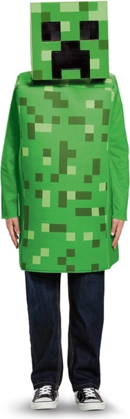 Disfraz de Creeper de Minecraft para niños 7–8 años