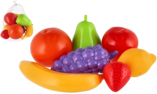 Fruta de plástico para cocina infantil en red (7 uds)