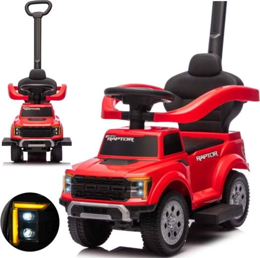 Correpasillos infantil Milly Mally con manillar de empuje Ford F-150 3en1 rojo