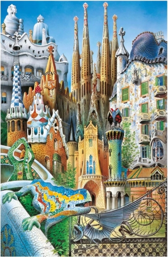 Educa rompecabezas miniatura Gaudí – collage de 1000 piezas