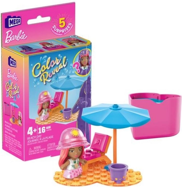 Mega Construx Barbie Color Reveal micropañeca