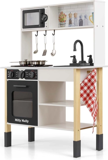 Cocinita infantil de madera Milly Mally Astrid black