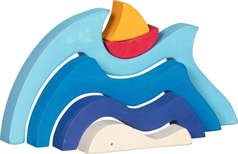 Puzle de madera Mi pequeño barco en el mar
