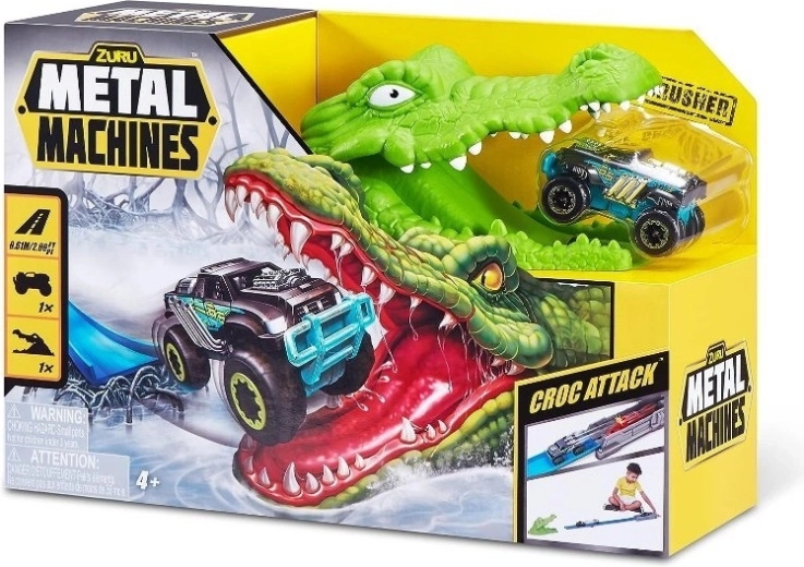 Set de juego con pista de cocodrilo y coche metálico ZURU