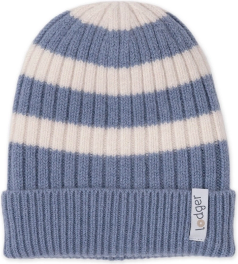 Gorro de merino Lodger stripe stone (3–6 meses)
