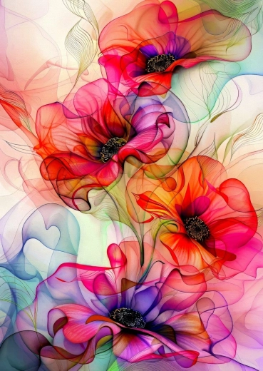 Puzzle Enjoy Ondas florales multicoloridas 1000 piezas