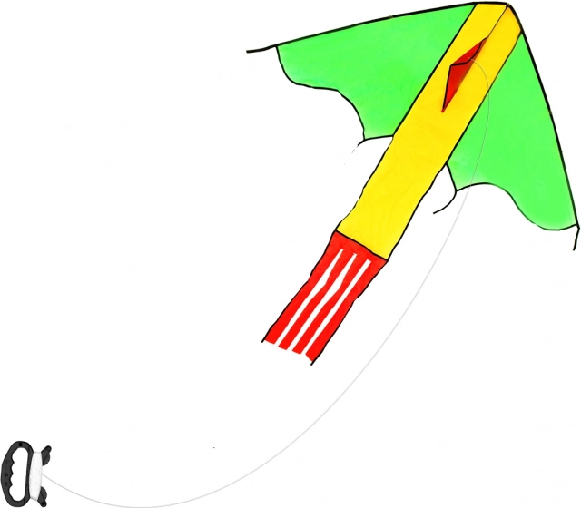 Cometa voladora de nailon 118 × 98 cm con asa