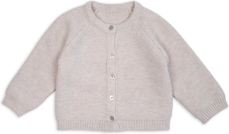 Cárdigan infantil de punto Lodger de lana merina Birch, talla 56