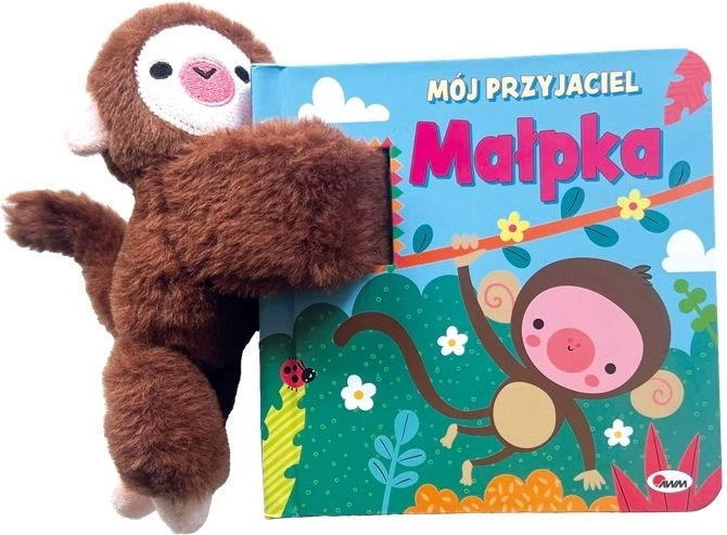 Mi amigo monito – libro de cartón con una mascota de peluche
