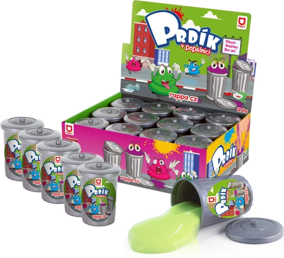 Masa pedorreante en cubo de basura – slime con sonidos de pedo