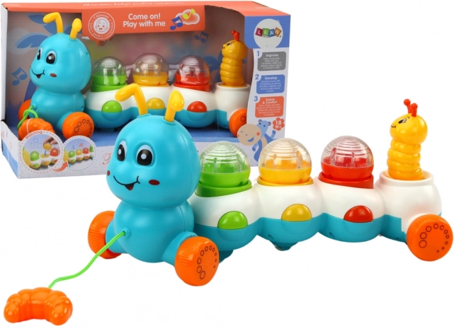 Oruga de arrastre colorida con luces y sonidos