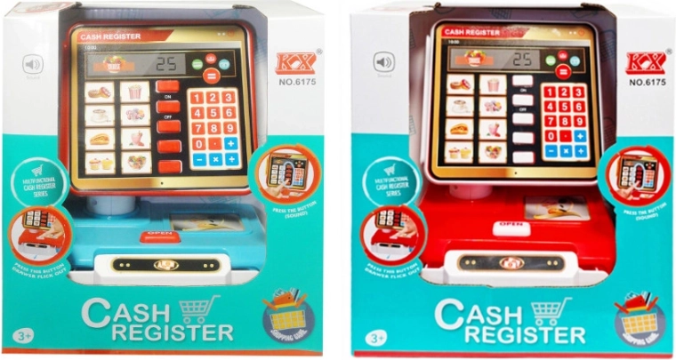 Caja registradora infantil con calculadora