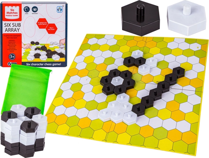 Juego educativo de lógica Six Sub Array – panal, juego de construcción