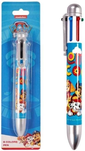 Bolígrafo multicolor de La Patrulla Canina (6 colores) - 1 unidad