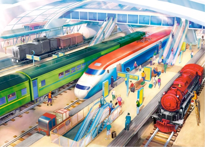 Puzle de 180 piezas: estación de tren