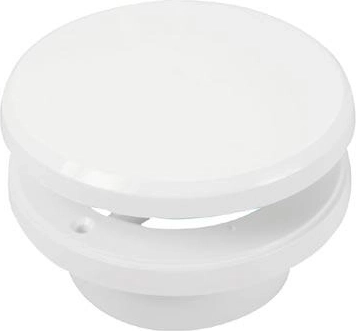 Válvula de disco con regulación PH 125 mm, plástico blanco