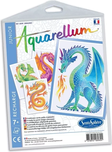Sentosphere set de láminas para acuarela junior dragones