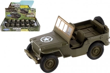 Modelo Welly de jeep militar Jeep Willys MB 1941 con retrofricción 10 cm - 1 pieza