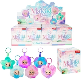 Cartera de peluche con carita y colgante