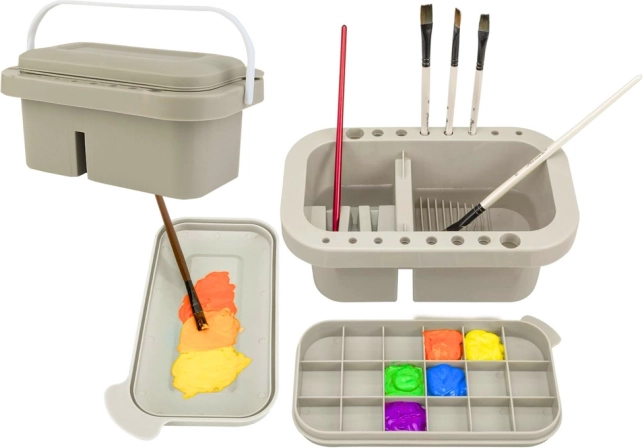 Organizador para lavar y guardar pinceles