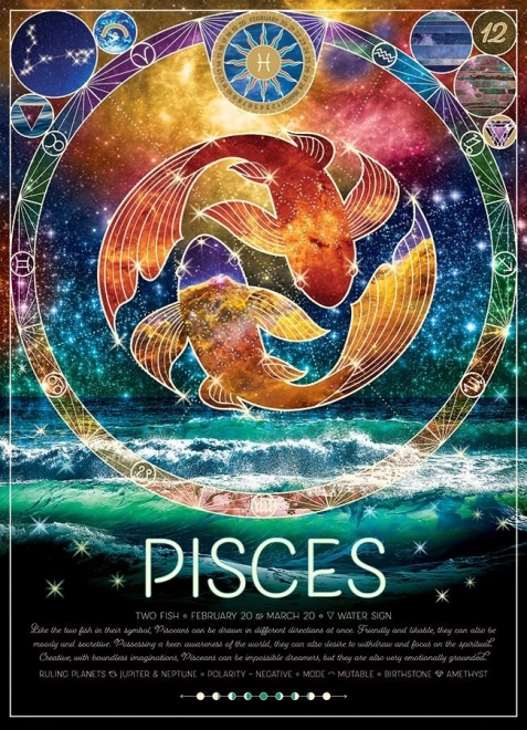 Puzzle COBBLE HILL signo del zodiaco: Piscis – 500 piezas