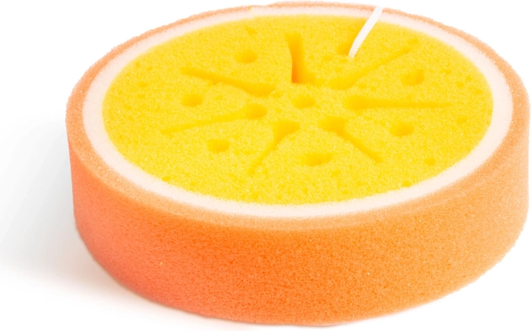 Esponja con forma de naranja