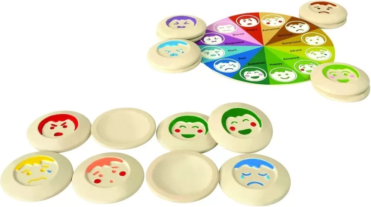 PlanToys memorama de madera de estados de ánimo
