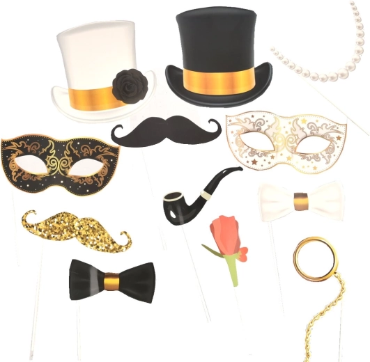 Set de accesorios de fiesta para fotomatón 12 uds.