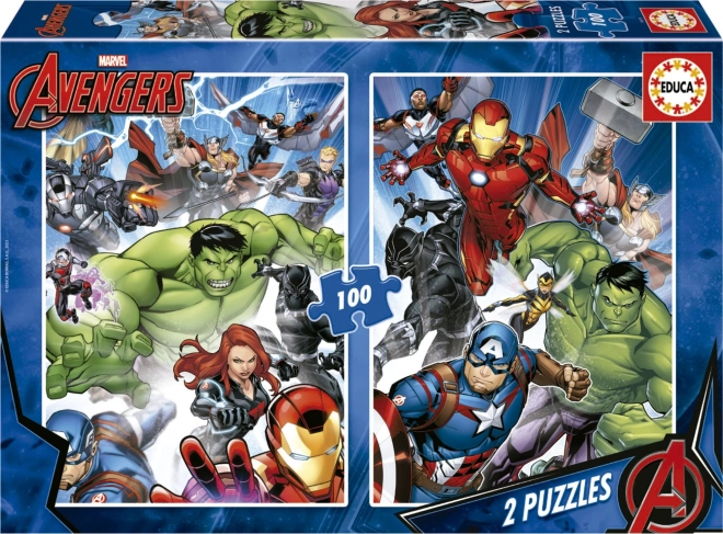 Puzzle Avengers 2×100 piezas EDUCA