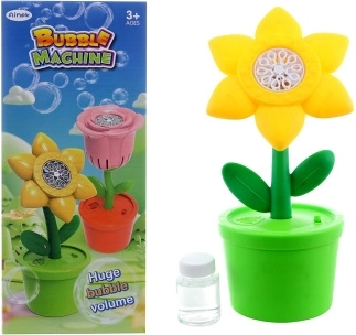 Pompas de jabón eléctricas con forma de flor y a pilas