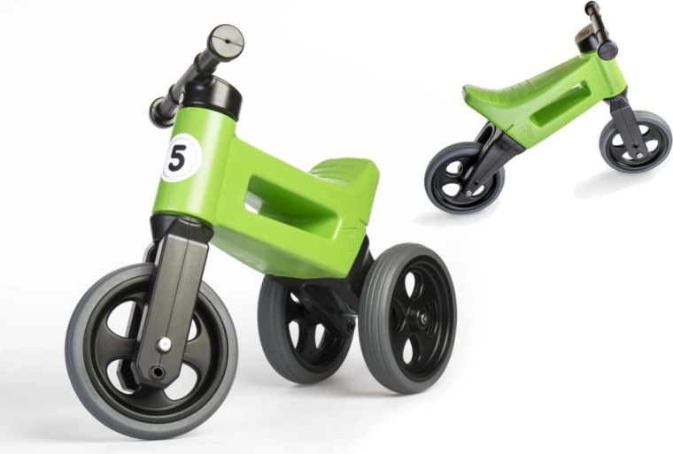 Bicicleta de equilibrio Funny Wheels Rider Sport 2en1 para niños – Verde