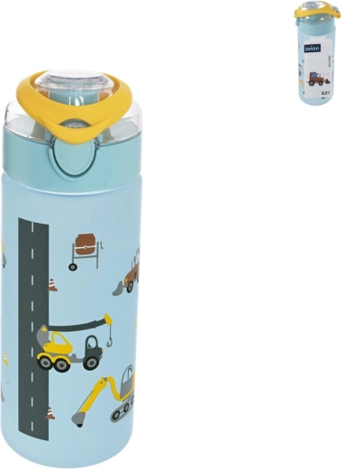 Botella infantil de tritán para beber 0,5 l con cierre Saga – coches